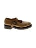 SOLOVAIR Solid Green Tan Flats Size 6 - photo 1