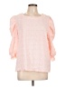 Unbranded 100% Polyester Pink 3/4 Sleeve Blouse Size L - photo 1