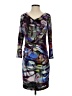 Escada Graphic Purple Cocktail Dress Size EU 36 / US 6 - photo 1