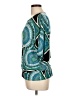 Peter Nygard Multi Color Teal 3/4 Sleeve Top Size L (estimated) - photo 5