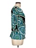 Peter Nygard Multi Color Teal 3/4 Sleeve Top Size L (estimated) - photo 4