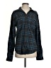 True Craft 100% Cotton Plaid Teal Long Sleeve Button-Down Shirt Size S - photo 1