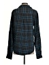 True Craft 100% Cotton Plaid Teal Long Sleeve Button-Down Shirt Size S - photo 2