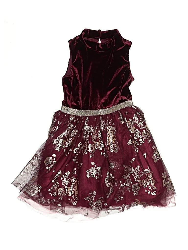 Pre-owned Zunie Kids' Dress In Burgundy