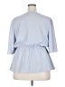 Boohoo 100% Polyester Blue 3/4 Sleeve Blouse Size 18 - photo 2