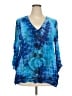 GreaterGood 100% Rayon Blue 3/4 Sleeve Blouse Size 2X - photo 1