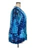 GreaterGood 100% Rayon Blue 3/4 Sleeve Blouse Size 2X - photo 4