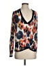J.Crew 100% Linen Print Orange Cardigan Size S - photo 1