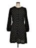 Ann Taylor LOFT 100% Polyester Polka Dots Black Casual Dress Size 14 - photo 1