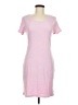 Real Essentials Solid Pink Casual Dress Size M - photo 1