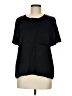 Nordstrom Solid Black Short Sleeve Top Size M - photo 1