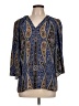 Kobi Halperin 100% Silk Paisley Blue 3/4 Sleeve Silk Top Size L - photo 1