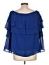 Colleen Lopez 100% Polyester Blue 3/4 Sleeve Blouse Size 10 - photo 2