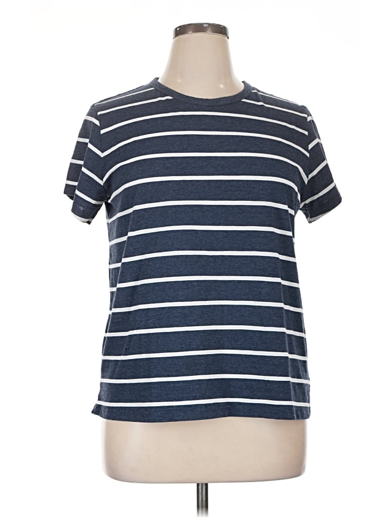 Pre-owned Time And Tru Short Sleeve T-shirt In Blue