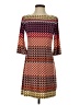 Donna Morgan Print Orange Casual Dress Size 2 - photo 1