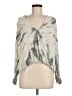 Splendid 100% Viscose Silver 3/4 Sleeve Blouse Size M - photo 1