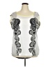 Worthington 100% Polyester Paisley White Sleeveless T-Shirt Size 2X - photo 1