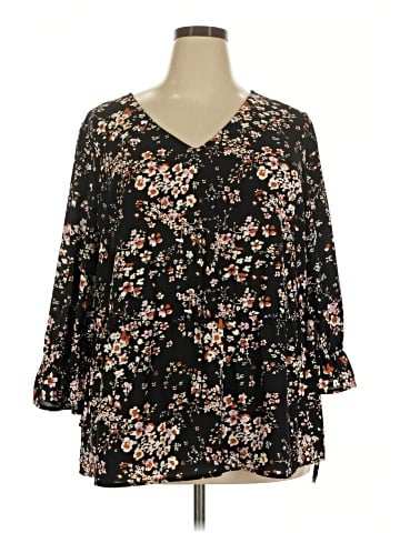 Evri 3/4 Sleeve Blouse (view 1)