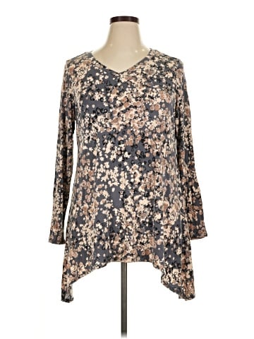 LOGO by Lori Goldstein Long Sleeve Top (view 1)