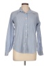Impressions Blue Long Sleeve Button-Down Shirt Size 10 - photo 1