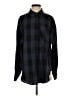 Sanctuary Checkered-gingham Black Long Sleeve Button-Down Shirt Size S - photo 1