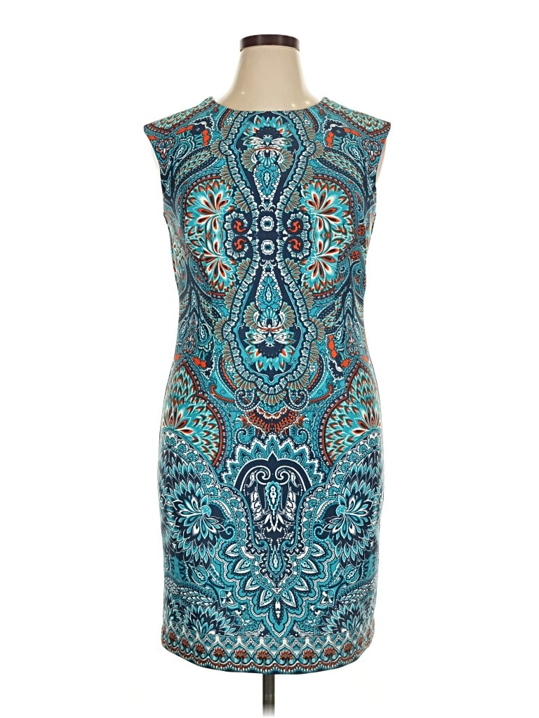 Pre-owned Liz Claiborne Cocktail Dress In Teal