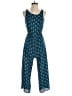 Miami 100% Polyester Paisley Teal Blue Jumpsuit Size XS - photo 1