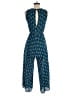 Miami 100% Polyester Paisley Teal Blue Jumpsuit Size XS - photo 2