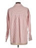 Zara Stripes Pink Long Sleeve Button-Down Shirt Size L - photo 2