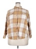 Old Navy 100% Cotton Plaid Tan 3/4 Sleeve Button-Down Shirt Size XXL - photo 1