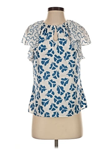 Rebecca Taylor Short Sleeve Silk Top (view 1)