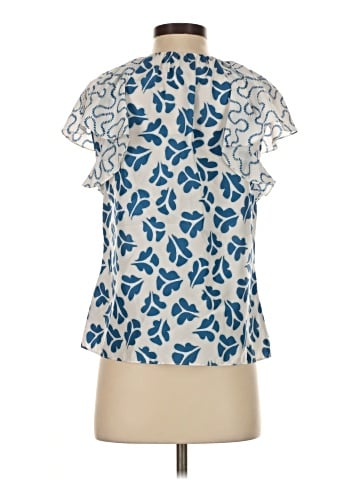 Rebecca Taylor Short Sleeve Silk Top (view 2)