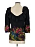 Tibi 100% Silk Black 3/4 Sleeve Silk Top Size 2 - photo 2