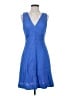 J.Crew 100% Cotton Chevron-herringbone Blue Cocktail Dress Size 2 - photo 1