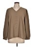 Coco + Carmen 100% Polyester Tan Long Sleeve Blouse Size L - photo 1