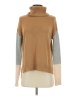 Tularosa Color Block Brown Turtleneck Sweater Size XS - photo 1