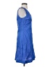J.Crew 100% Cotton Chevron-herringbone Blue Cocktail Dress Size 2 - photo 4