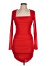 THATSSOFETCH 100% Polyester Red Cocktail Dress Size 10 - photo 1