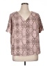 Evri Pink Short Sleeve Blouse Size 1X - photo 1