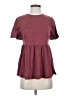 Shein Burgundy Short Sleeve Top Size 8 - 10 - photo 1