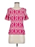 Solitaire 100% Rayon Pink Short Sleeve Top Size M - photo 1