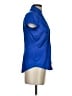 Cache 100% Spandex Blue Short Sleeve Blouse Size XS - photo 4