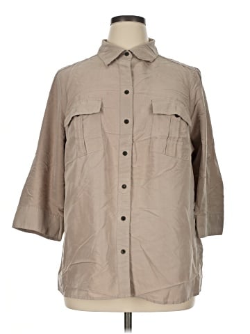 Croft & Barrow 3/4 Sleeve Button-Down Shirt (view 1)