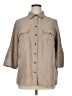 Croft & Barrow Solid Tan 3/4 Sleeve Button-Down Shirt Size 1X - photo 1