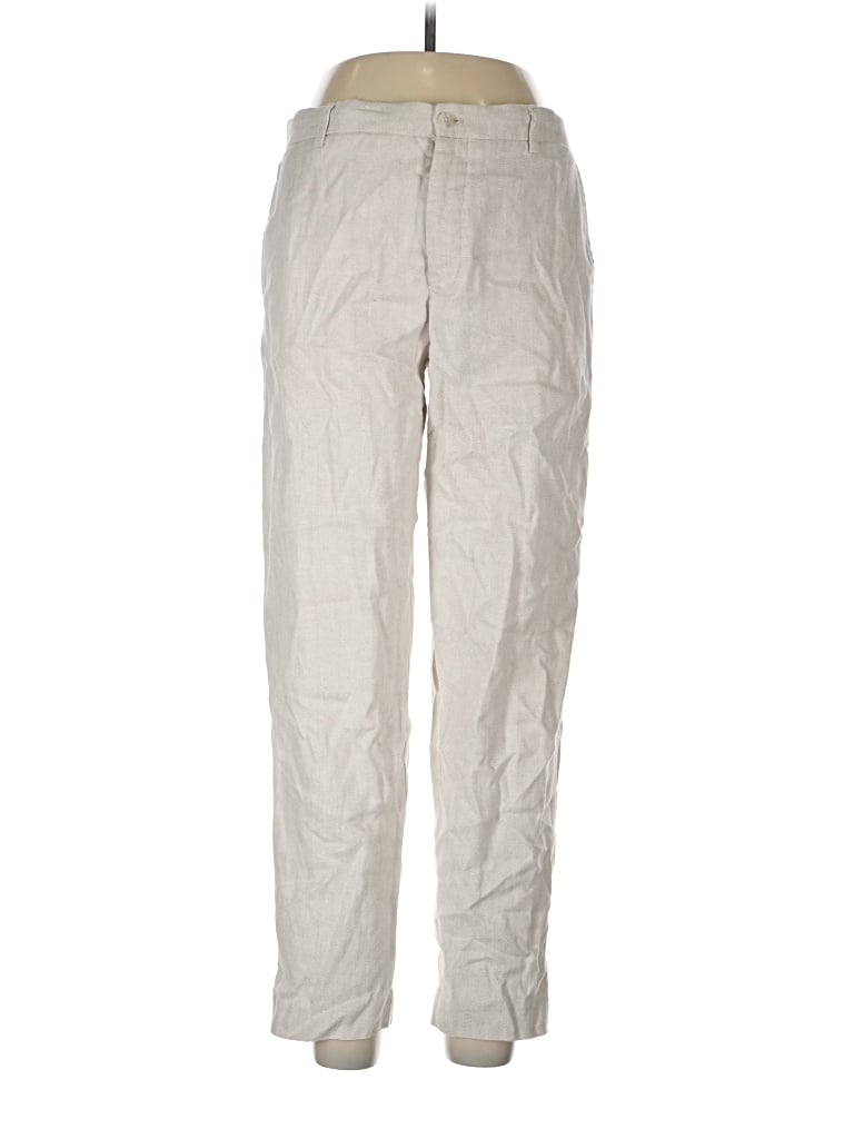 Pre-owned Zara Linen Pants In Gray