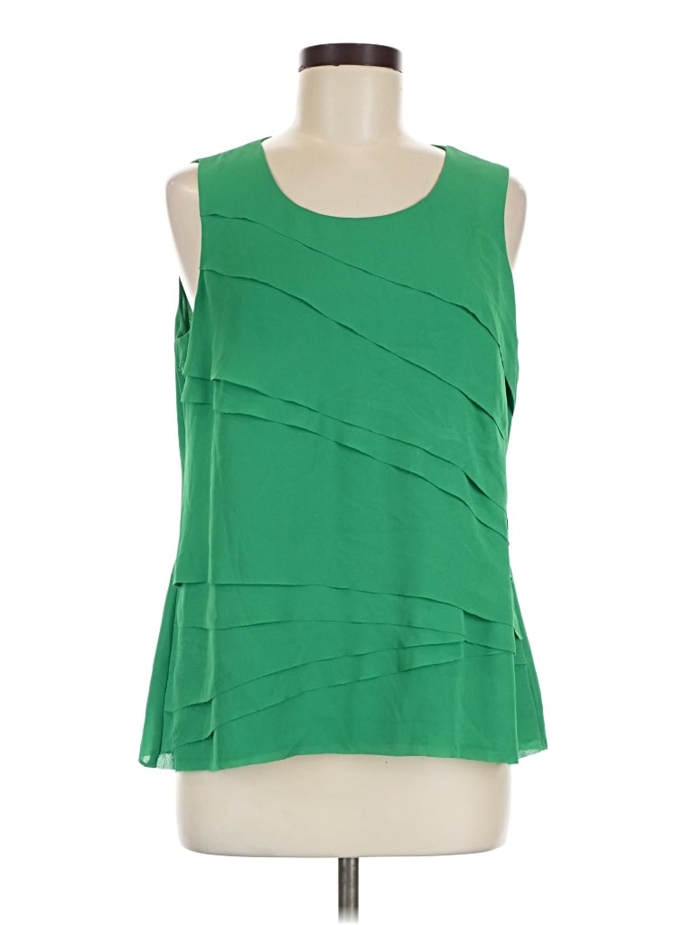 Pre-owned Coldwater Creek Sleeveless Blouse In Green