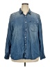 Maurices 100% Lyocell Blue Long Sleeve Button-Down Shirt Size 20 (2) - photo 1