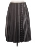 Etcetera 100% Silk Stripes Black Silk Skirt Size 4 - photo 1