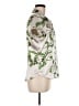 BCBGMAXAZRIA Tropical Ivory Short Sleeve Blouse Size M - photo 4