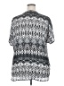 Faded Glory 100% Polyester Print Silver Short Sleeve Blouse Size 2X - photo 2